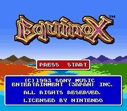 Equinox (Europe) Title Screen